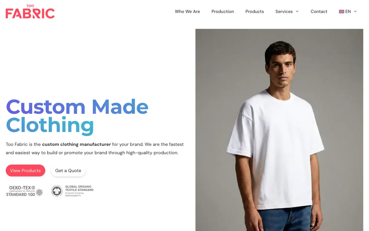 Le site de Too Fabric
