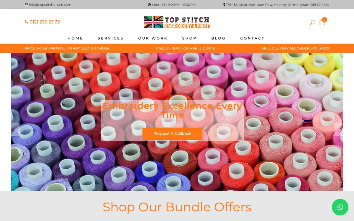 Le site de Top Stitch Birmingham Ltd