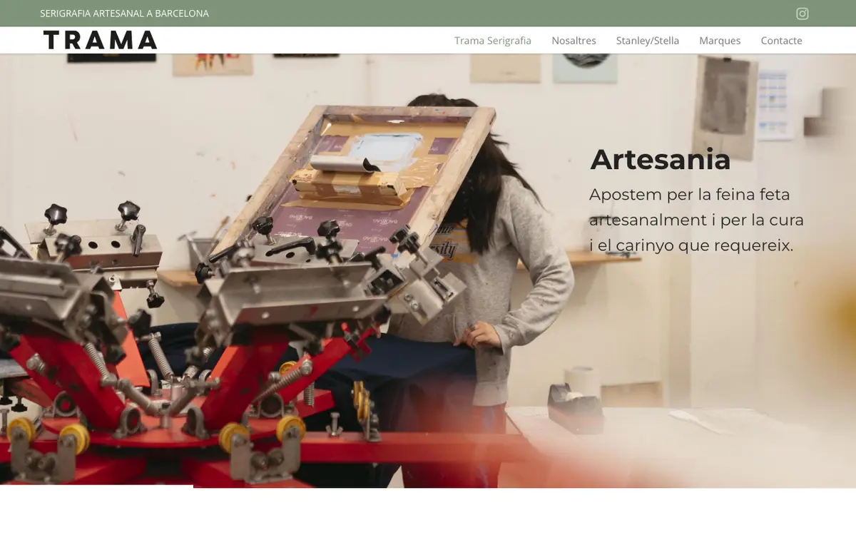 Le site de Trama Serigrafia