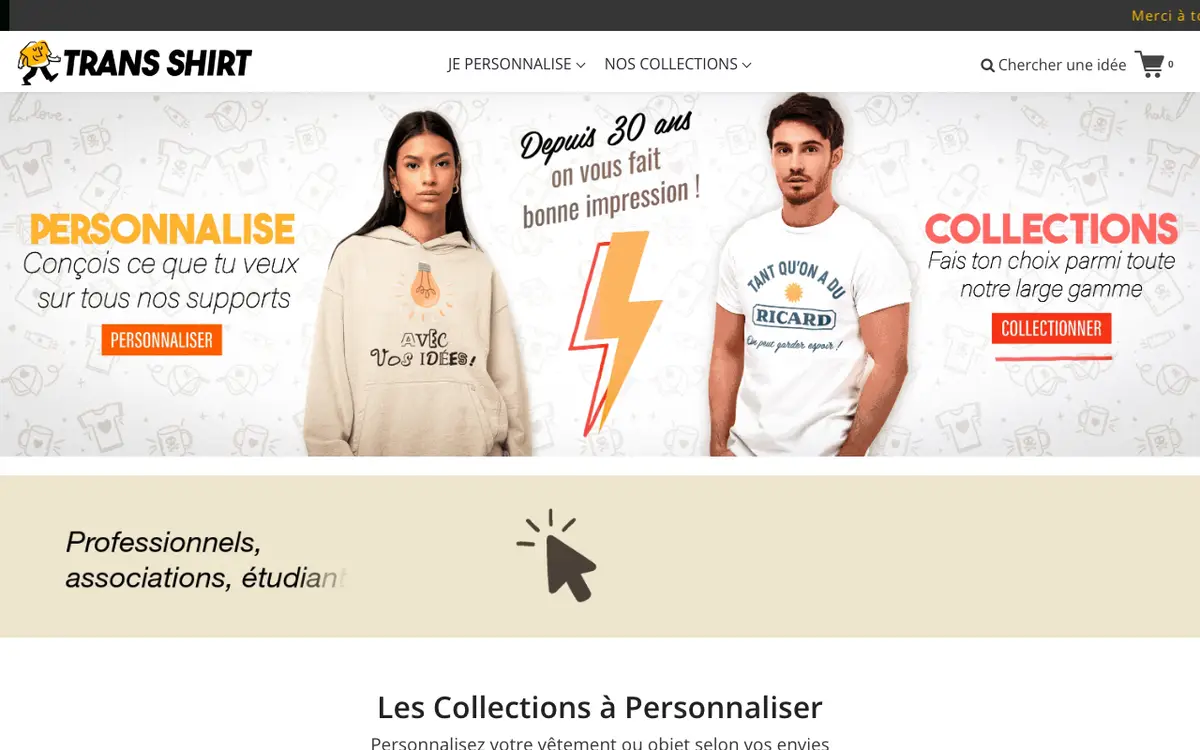 Trans-Shirt Limoges's website