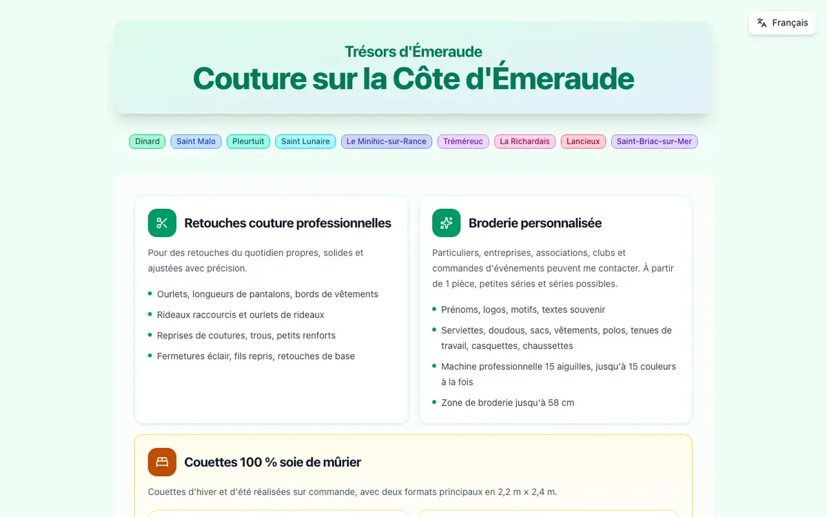 Trésors d'Émeraude's website