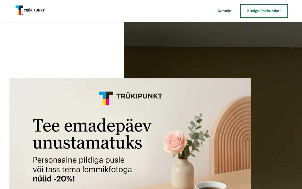 Le site de Trükipunkt OÜ