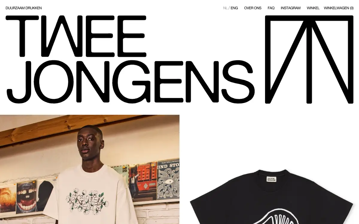 Le site de Duurzaam textielzeefdruk Twee Jongens