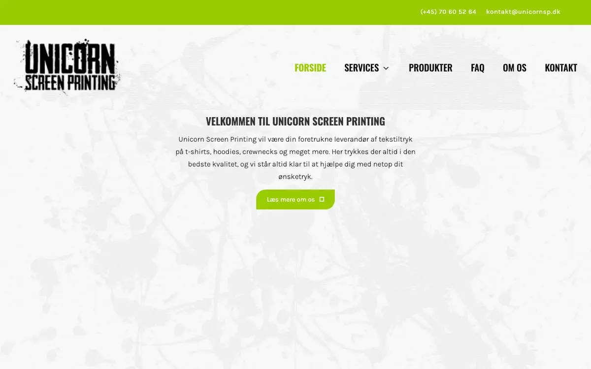 Le site de Unicorn Screen Printing