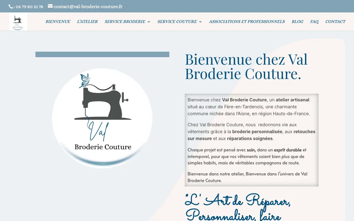 Le site de Val Broderie Couture