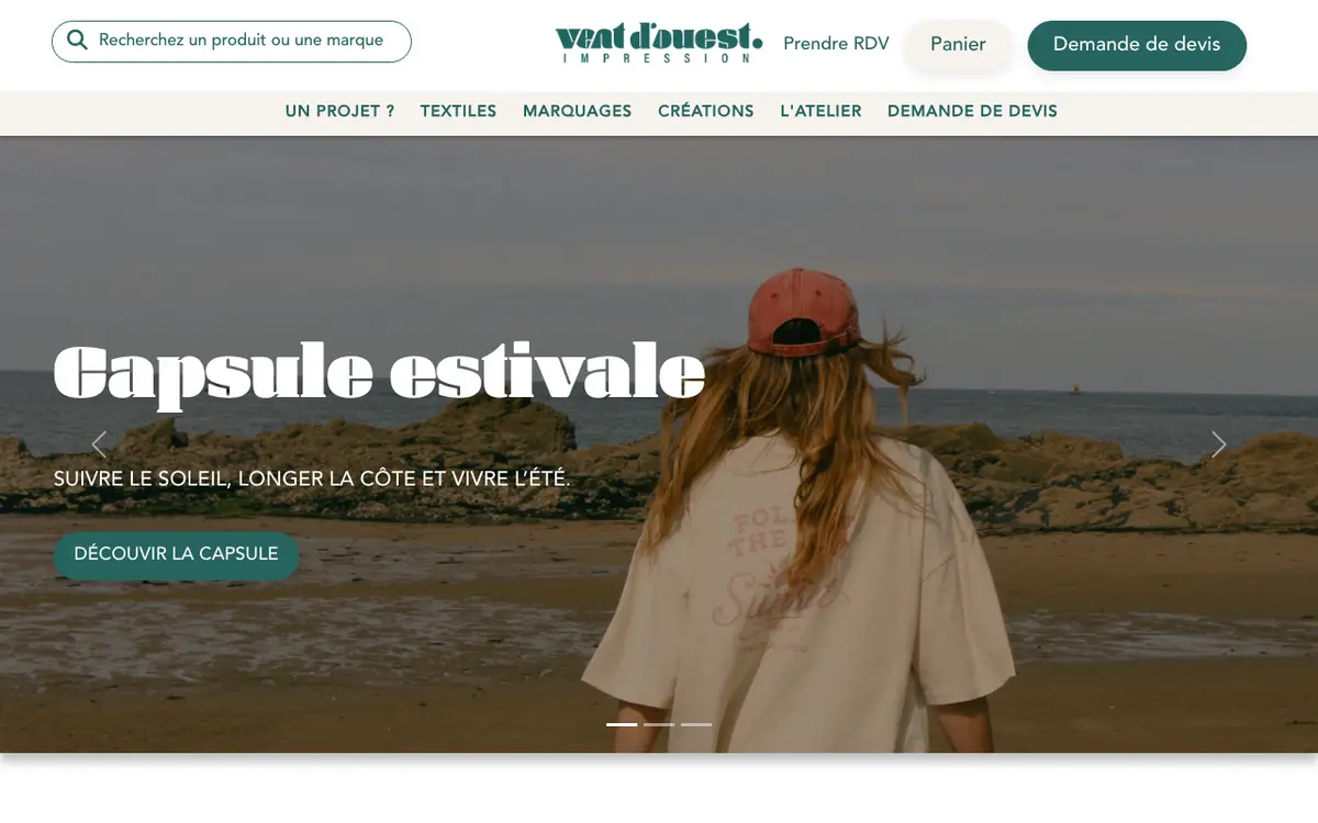 Vent d'Ouest Impression's website