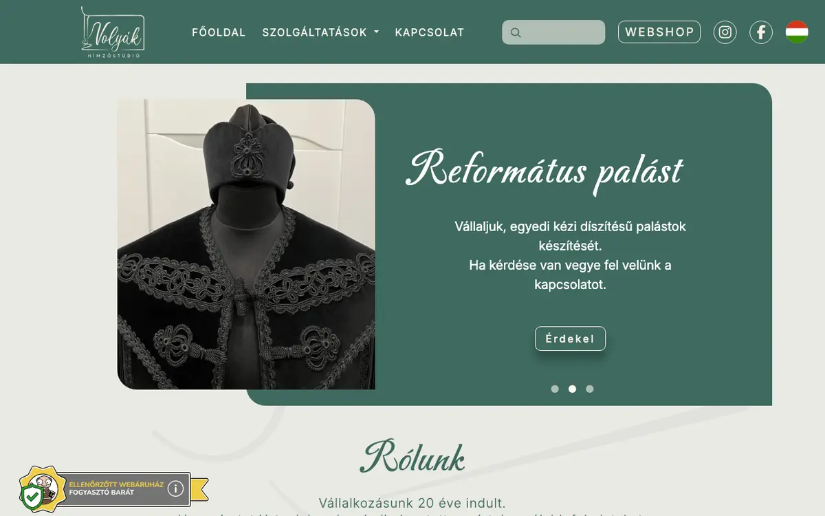 Le site de Volyák Hímzőstúdió