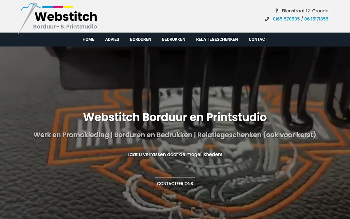 De website van Webstitch - Borduur en print