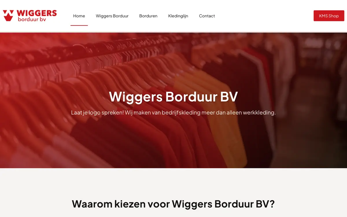 Le site de Wiggers Embroidery BV