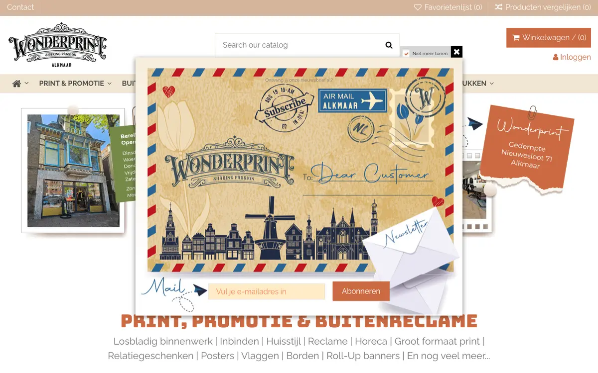 Le site de Wonderprint Alkmaar